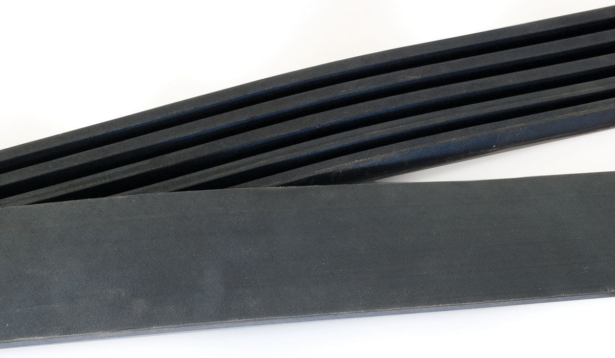 Black Banded Rubber Micro V Multi Ribbed Belt