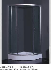 Quality 5m door thickness tempered glass corner shower cabin , 90 x 90 X 200 / cm quad shower enclosure wholesale