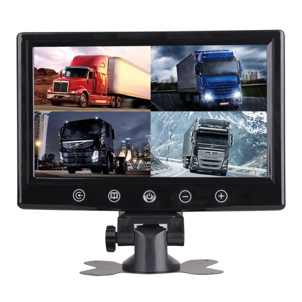 Cheap Car Headrest Rearview Monitor 9 Inch TFT LCD Car Monitor Split Screen Quad 4 Channel for sale