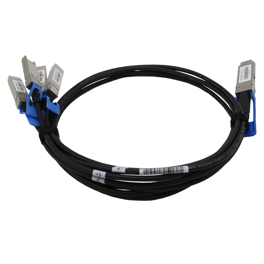 Direct Attach Cable QSFP28 To 4xSFP28 100g DAC Cable , 1M Passive Copper Cable