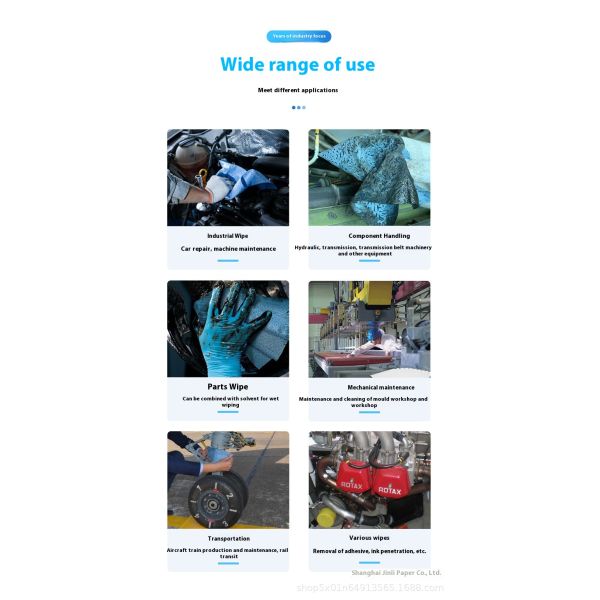 Large Blue Microfiber Oil-Absorbing Wipes with 30% Discount for Kitchen and Auto Industry