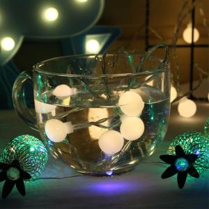 China 50/100 Leds Globe Ball String Lights Dimmable IP65 Fairy String Lights 8 Modes with Remote 50 LEDs Bubble Ball Fairy Lights on sale
