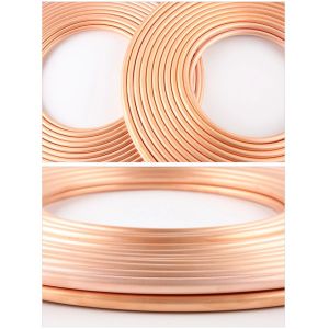 China Cold Drawn Hollow Copper Tube C1100 Air Conditioning Coil Tinned on sale