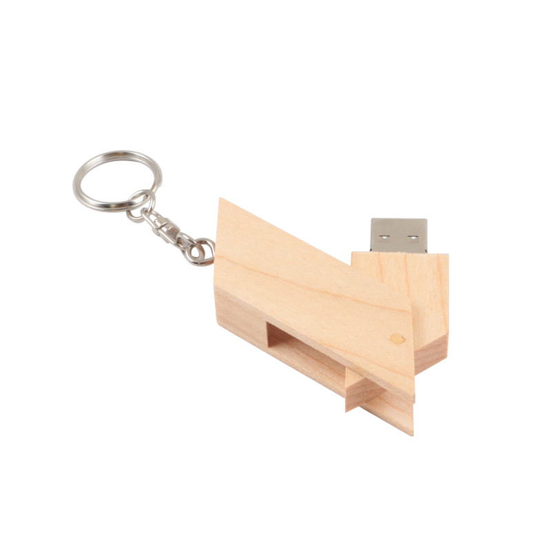Rectangular Wooden USB Flash Drive Item Bamboo Wood/Maple Wood Support OEM 0°C To 60°C