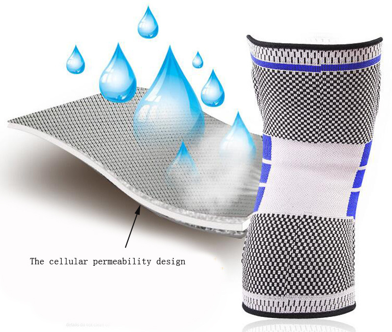 Outdoor Sport Breathable Nylon Silicone Knee Brace Compression Knee Sleeve