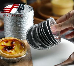 China Baking Disposable Cupcake Liners Aluminum Foil Round on sale