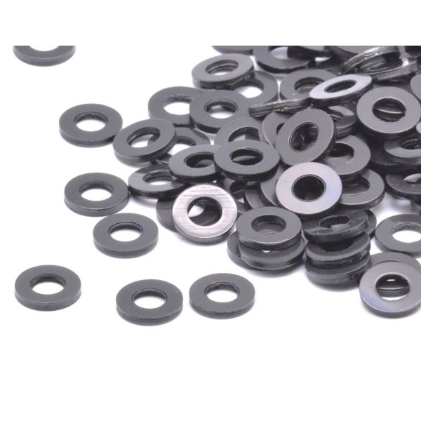 3/8" ID X 1" X 1/8" Thick Black Rubber Flat Washers Various Package Sizes