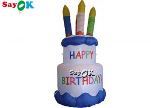 Quality Tarpaulin Blow Up Birthday Cake Yard Decoration Inflatable Advertising Cake wholesale