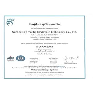 Suzhou Sanyouhe Electronic Technology Co., Ltd. Certifications