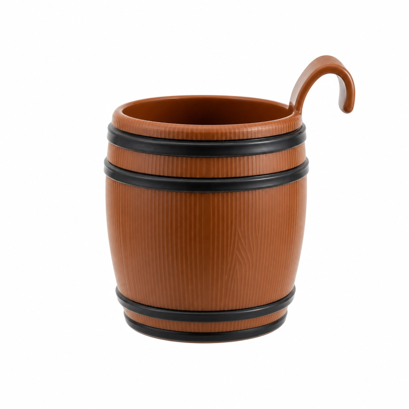 Shatter Resistant Small Plastic Shot Cups 25ml Plastic Whisky Tumblers Barrel Designs with Hook
