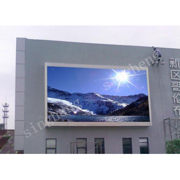 Color Lifelike Outdoor Led Video Display , P6 Advertising Led Display Screen 32*32 Dots Module Resolution