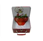 Strawberry Pattern Kids Metal Lunch Box Environmentally Friendly Material