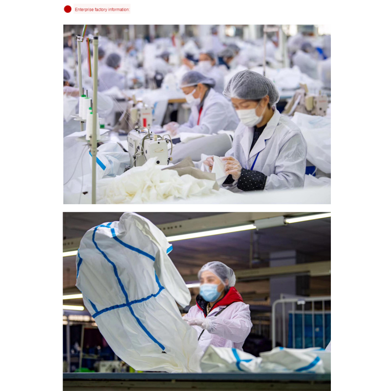 Non Woven Full Body Disposable Protective Suits Isolation Clothing