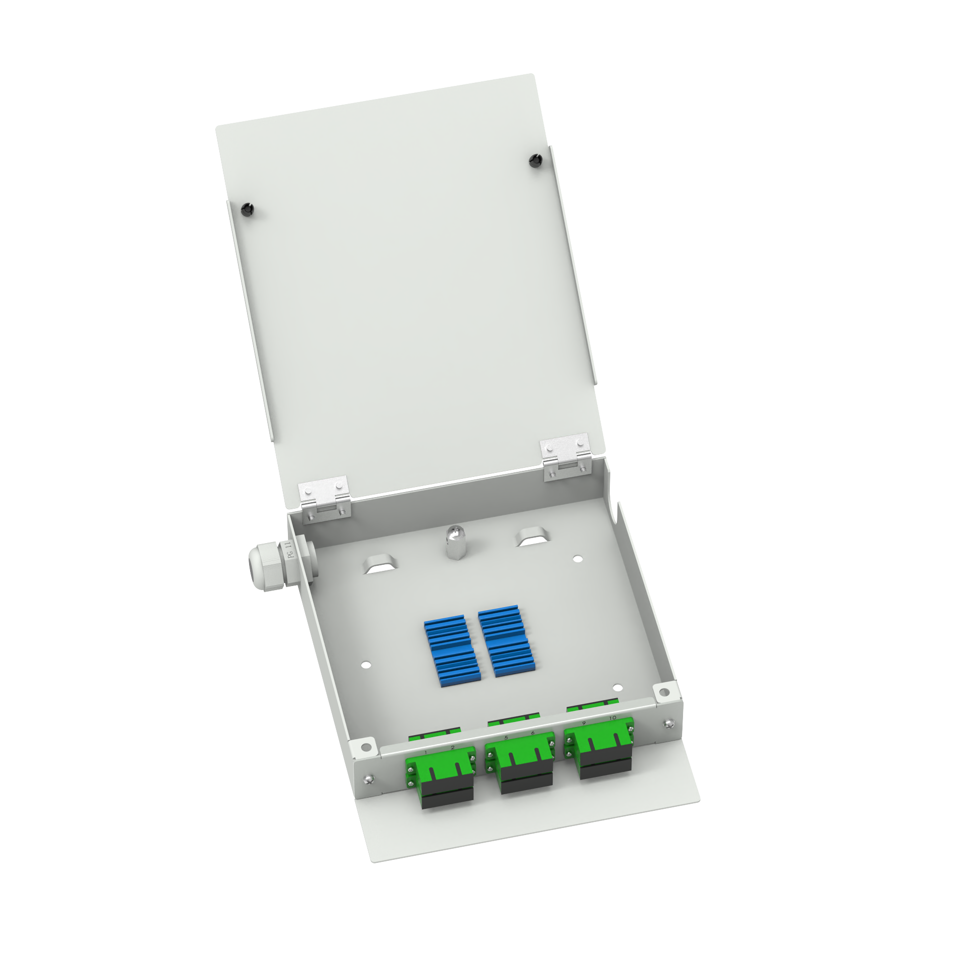 FTTX Direct 12 Cores SC APC Type Fiber Optic FTTH Terminal Box for Network Infrastructure