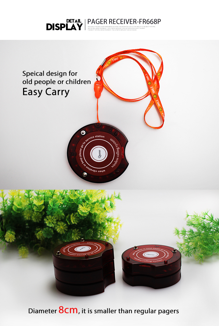 wireless guest pager system for restaurants or other queue situations