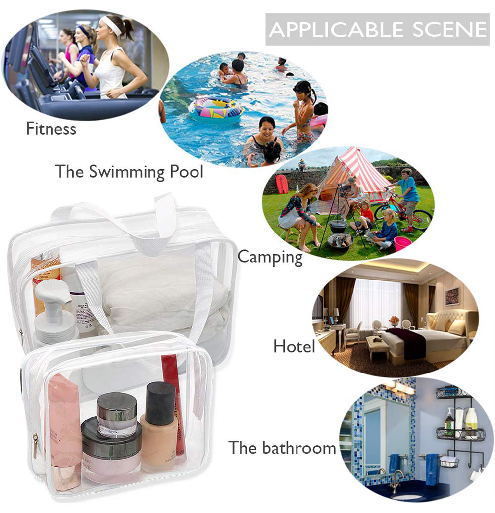 Waterproof Zipper Transparent PVC Travel Luggage Pouch