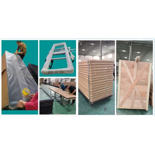 Folding door universal hanging wheel track hotel partition screen sliding door 1