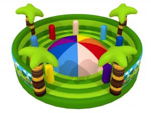 Quality Round Shape Interesting Outdoor Inflatable Sports Games Forest Painting Mountain With Fence Walls wholesale