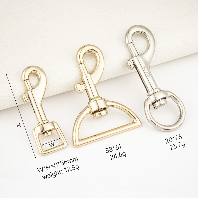 1.5 Inch Swivel Lobster Claw Clasp Zinc Alloy Snap Hook for Webbing Strap Connection