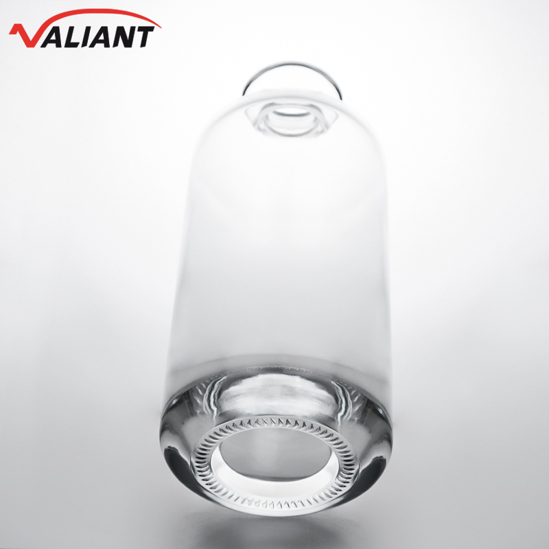 Decal Glass Bottle for Gin Rum Champagne Brandy Whisky Short Neck Clear or Customized