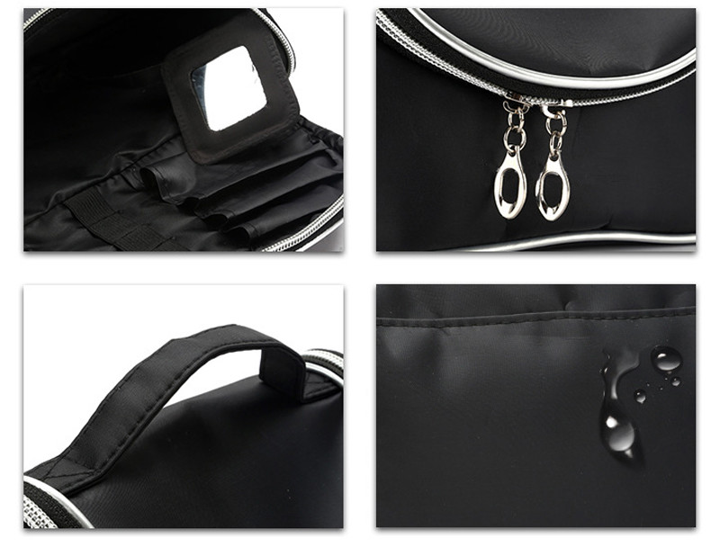 Water Resistant Zipper Polyester Makeup Bag For Travel