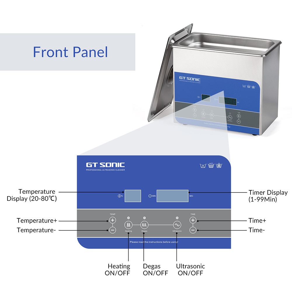 GT SONIC 3L Digital Ultrasonic Cleaner With Mechanical Control Timer / Heater