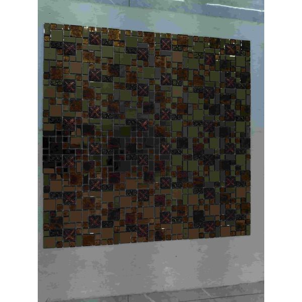 30x30 Glass Mix Color Stone Crystal Mosaic Tiles