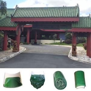 China 10mm Thick Porcelain Roof Tiles Traditional Chinese For Temple on sale