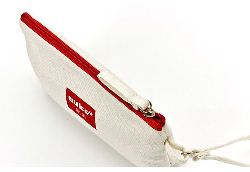 Eco Friendly Zipper Soft Canvas Cosmetic Makeup Bag
