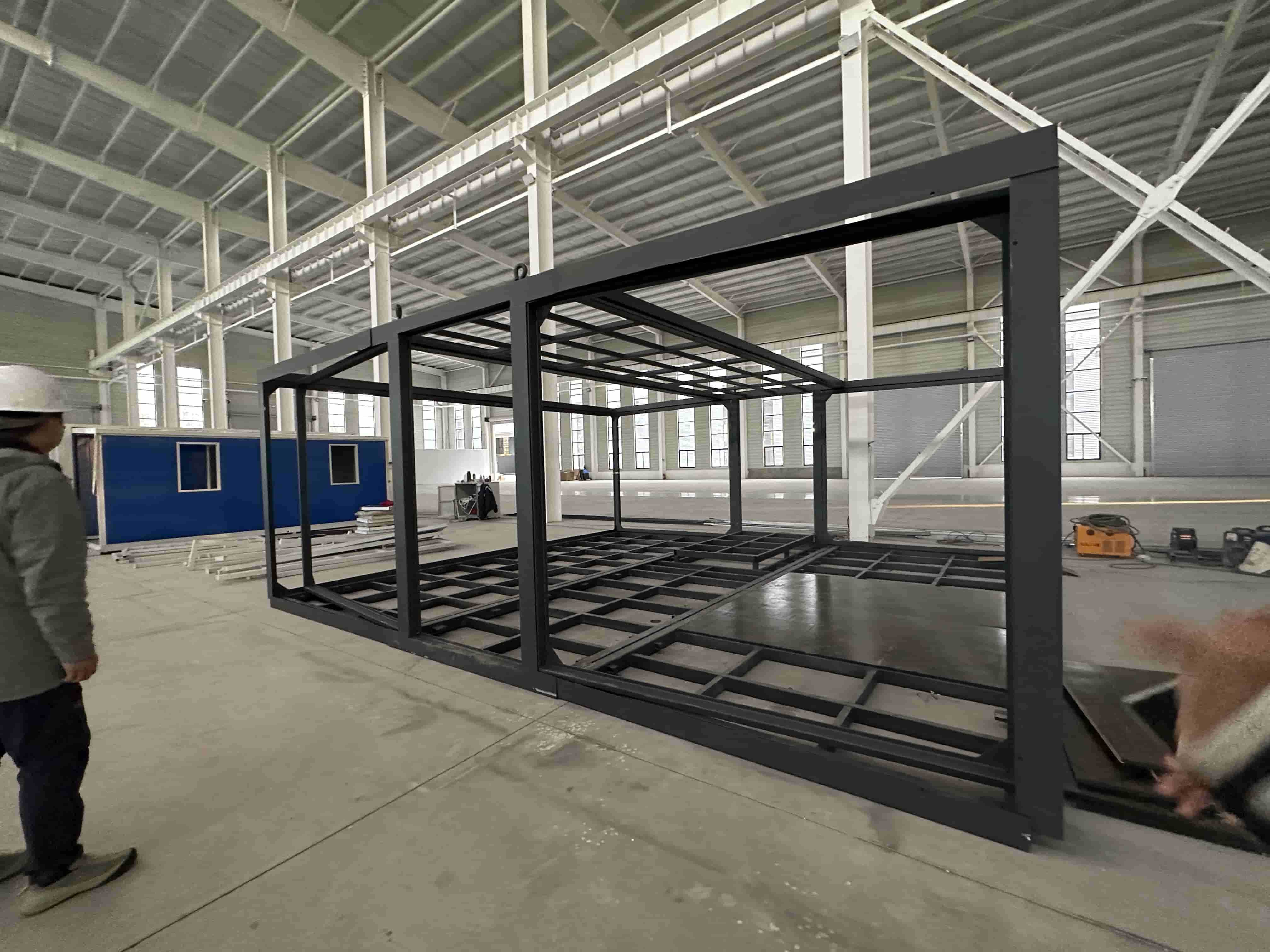 expanding container house frame