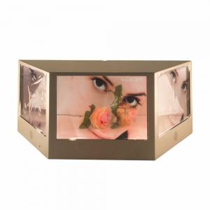 China 21.5 Three Face Lcd Transparent Screen Advertising Display Box With Multi Angle Display on sale