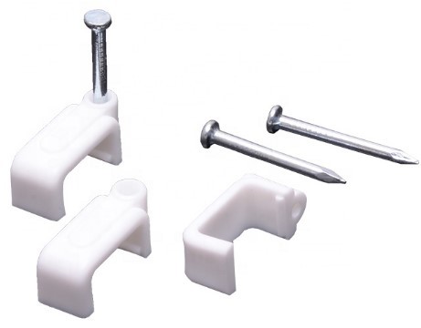 Plastic PP Cable Clips Circle & Flat White & Black Plastic Round Adjustable Cable Clips