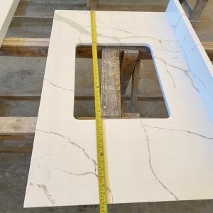 Quality Seamless Miter Edge Marble Granite Kitchen Countertops Honed Finish wholesale