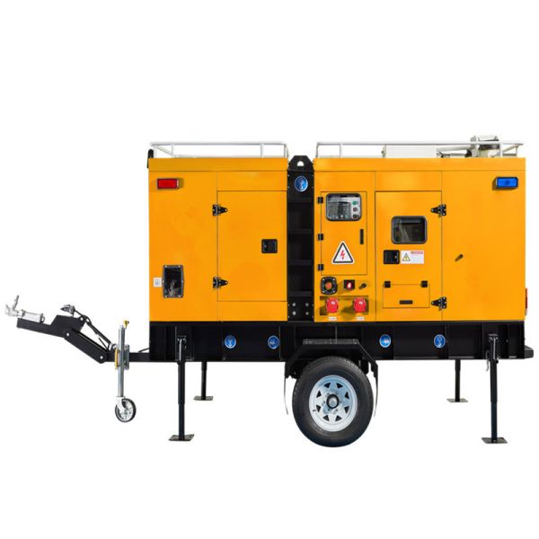 Diesel Engine Pump Set 2 Wheel Dry Priming Pump Firefighting Diesel Powered Water Pump