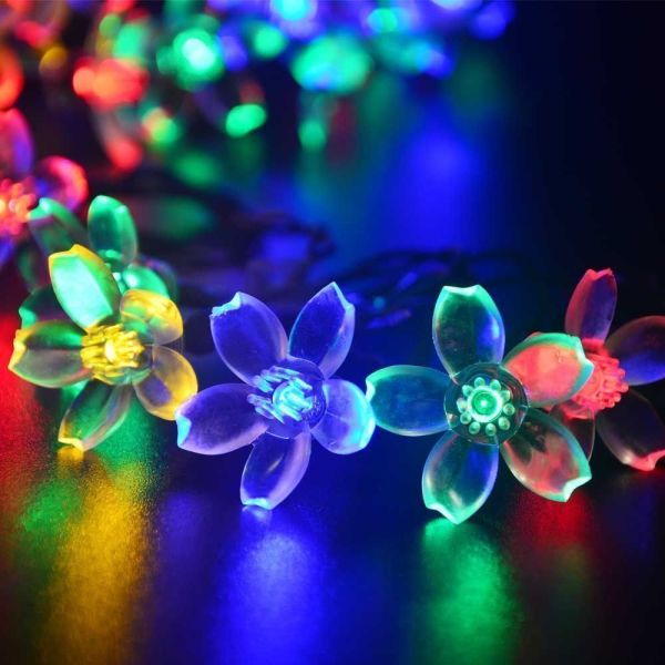 Charming Solar Powered String Lights For Christmas Trees Outdoor Fences Decoration Illumination