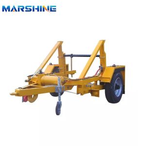 Power Construction Double Reel Cable Drum Trailer Machinery High Precision