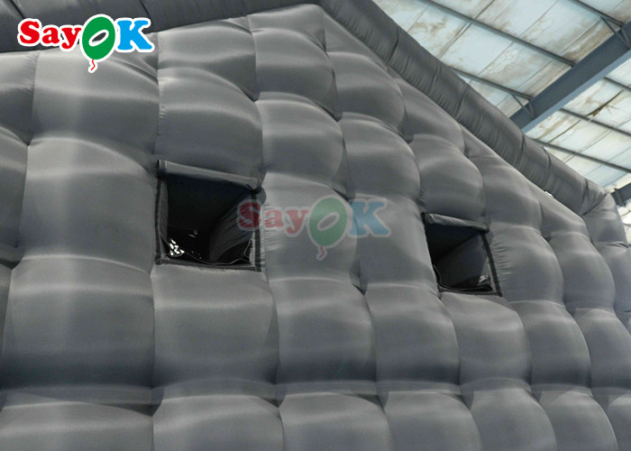 Black Party Inflatable Cube Tent Inflatable Nightclub With Disco And Laser Light