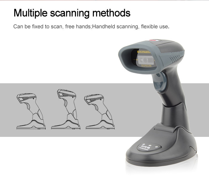 Wireless Bluetooth 1D 2D QR Code Barcode Scanner With Charging Base