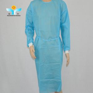 Quality Long Sleeve Polyethylene Isolation Gowns with Elastic Cuffs 120*140cm wholesale