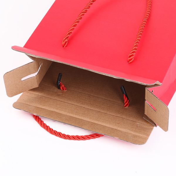Recyclable Cardboard Wine Boxes , 2 Bottle Wine Gift Box Well - Sealing