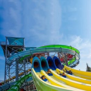 Quality Aqua Park Fiberglass Mat Racer Water Slide Equipment wholesale