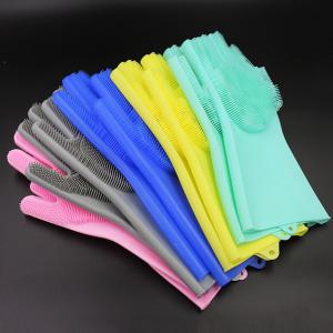 China Reusable Oilproof Silicone Washing Gloves For Dishes Harmless on sale