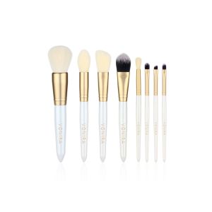 Quality Vonira White Pearl 8pcs Synthetic Fiber Mass Level Makeup Brushes wholesale