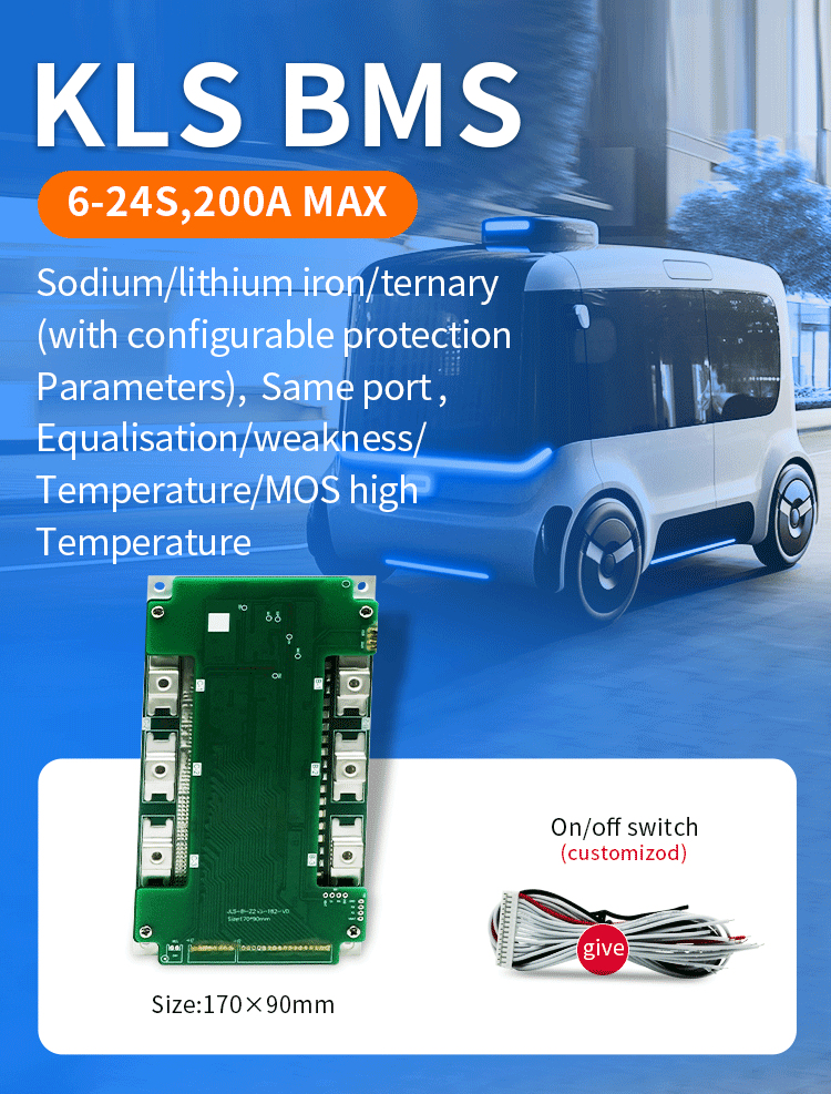 KLS Battery Management System: 24v - 60v Bms, 8s - 16s, 150a Sodium Bms 24s 150a without Switch