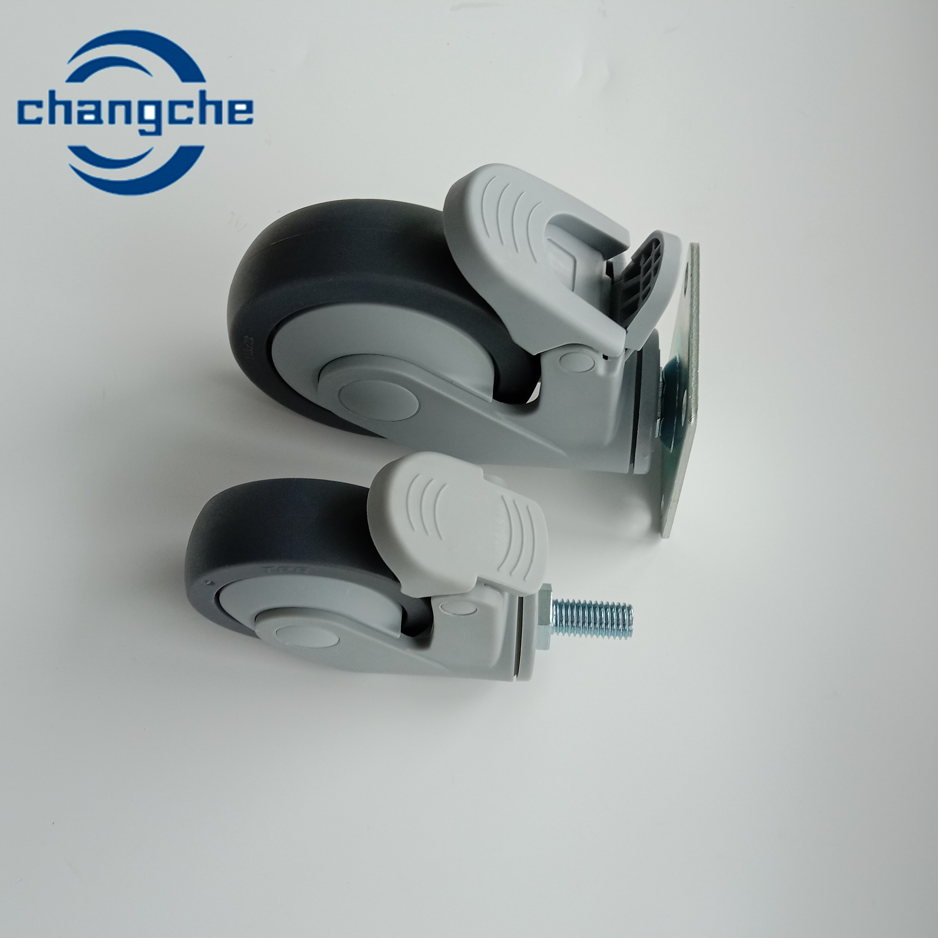 500 Lbs Heavy Duty Rubber Wheels with 4 Inches Stem Length for medical Applications