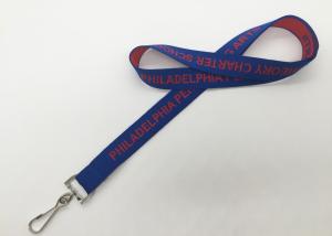 Quality 1X96cm Office Exhibition Custom Woven Lanyards With Swivel Hook wholesale