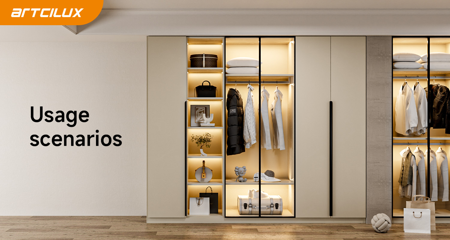 Wardrobe LED Lighting With Motion Sensor A317D/A337D Two Installation Methods