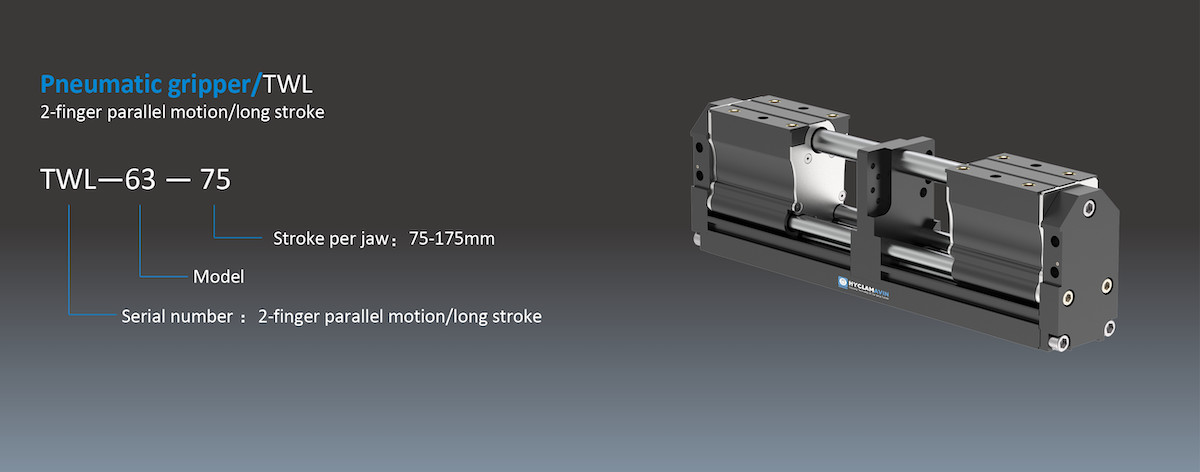 IP67 Two Jaw Parallel Pneumatic Gripper In Robotics Aluminum Alloy