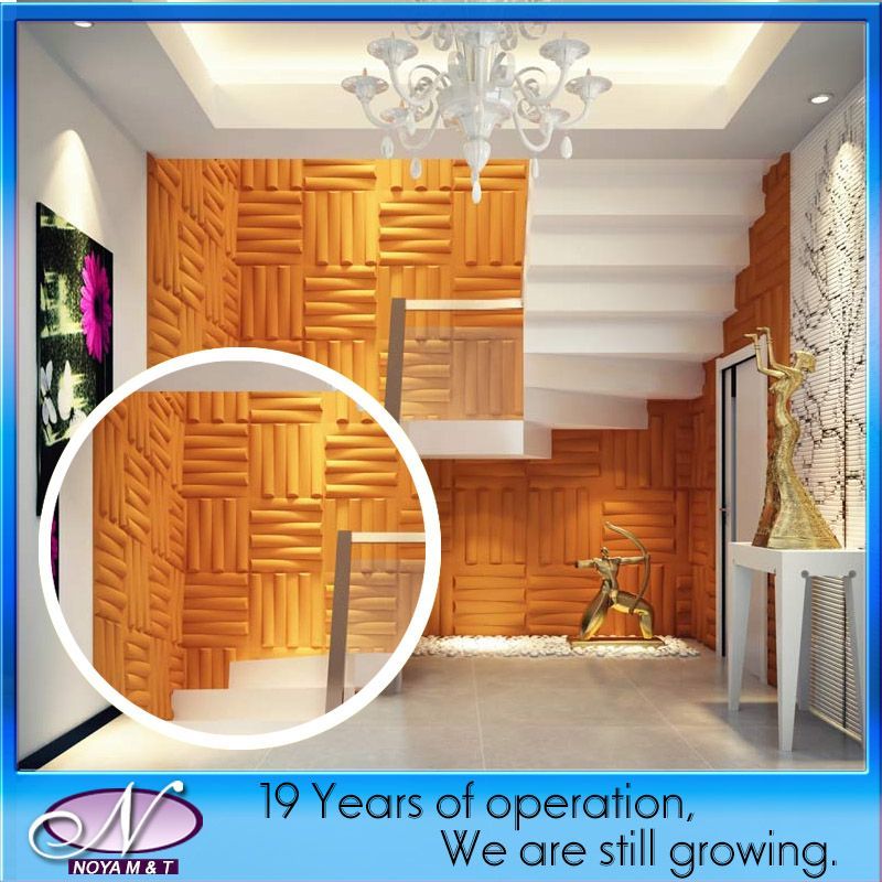 3D PVC Acoustic Wall Panel for Construction Material