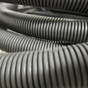 Quality 25mm Black Corrugated Drainage Pipe PP , 32mm Black Flexible Drain Pipe wholesale